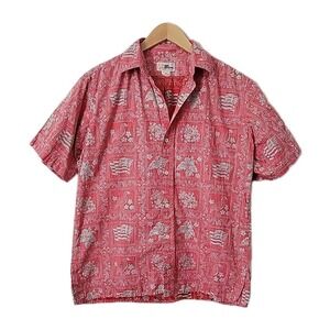 Vintage Reyn Spooner Lahaina Sailor Hawaiian Shirt Reverse Print 1980s Medium